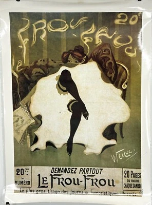 LE FROU FROU CANCAN DANCER NEWSPAPER SMOKING FRANCE Poster Print - SDAC Paris - Image 1 of 4
