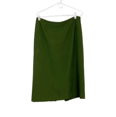 Preston & York Stretch Midi Side Slit Pencil Skirt Green Womens 10 - Image 1 of 4
