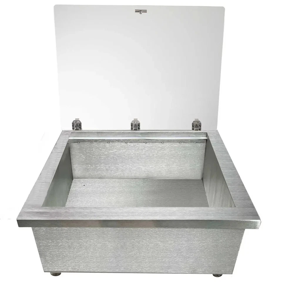 TableCraft Insulated 31"x27" Aluminum Portable Drop-in Ice Double Well - Image 1 of 1