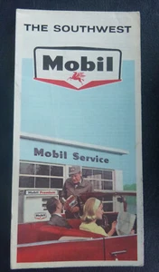 1965 Southwest road map Mobil oil gas Texas Oklahoma New Mexico early interstate - Picture 1 of 4