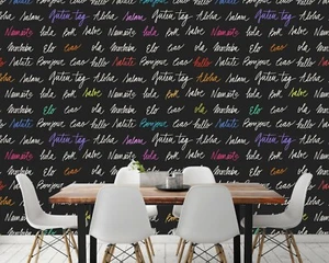 3D Color English ZHU4385 Wallpaper Wall Mural Removable Self-adhesive Zoe - Picture 1 of 5