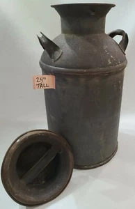 Lattina lattiera vintage 40 qts. Contenitore Latte Rustico in Metallo Acciaio Arredamento Country - Foto 1 di 12