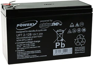 Batterie gel-plomb Powery pour USV APC Back-UPS CS 500 - Photo 1/3