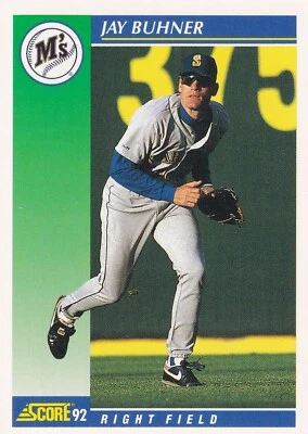 1992 Score #64 Jay Buhner Seattle Mariners + (Yes 3 Free Mystery Cards) - Image 1 of 2