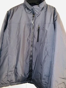 IZOD Men Black & Gray Fully Reversible Insulated Rip Stop Jacket Coat XL NEW - Picture 1 of 3