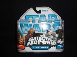Star Wars PLO KOON & CAPTAIN JAG Galactic Heroes action figures 2008 New - Picture 1 of 10