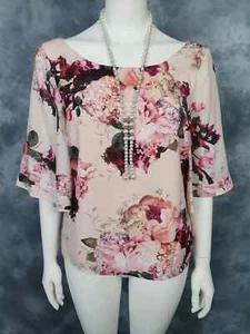 JACQUES VERT Petite Floral Print Occasion Elegant Classy Blouse Top Size 8 UK - Picture 1 of 8