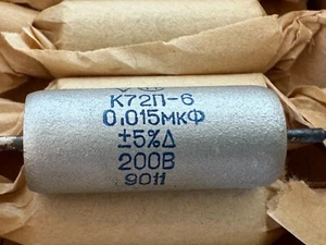 Teflon Capacitor K72P-6 0.015uF 200V USSR NOS Lot 4pcs+ - Picture 1 of 4
