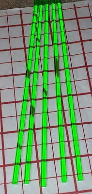 5 CLEAR GREEN 1/4” DIAMETER 18” INCH LONG ACRYLIC PLEXIGLASS PLASTIC COLOR ROD - Image 1 of 4