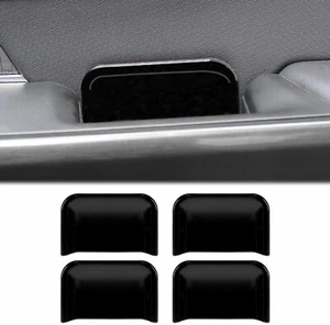 Borde de cubierta de panel de tazón con manija de puerta interior para Ford F150 2021 + accesorios negros - Imagen 1 de 10