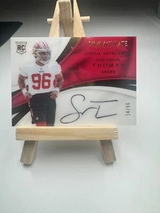 Panini Immaculate Solomon Thomas 2017 novato con tarjeta automática/99 #155 San Francisco - Imagen 1 de 3