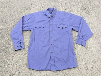 Camisa masculina Panhandle com botões pequena roxa manga longa slim fit - Imagem 1 de 4