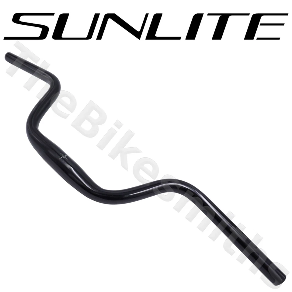 Bicicleta híbrida Sunlite de 5 pulgadas Mountain Riser manillar 31,8 mm abrazadera aluminio negro Foto 1 de 2