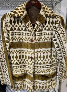 Vintage Tregos Westwear Geometric Aztec Coat Jacket Size 14 Women’s - Picture 1 of 11