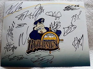 2012-13 Peoria Rivermen Team Auto 8x10 Photo w/ Cade Fairchild Jake Allen - Picture 1 of 1