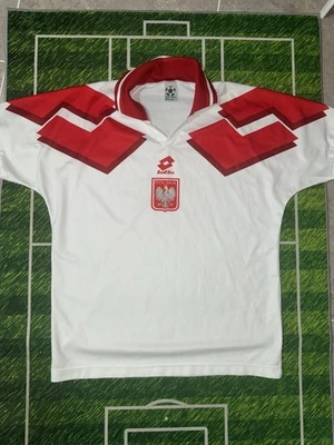 Rare Poland 1993 1994 Jersey XL Lotto Vintage Soccer Shirt Football - Image 1 of 4
