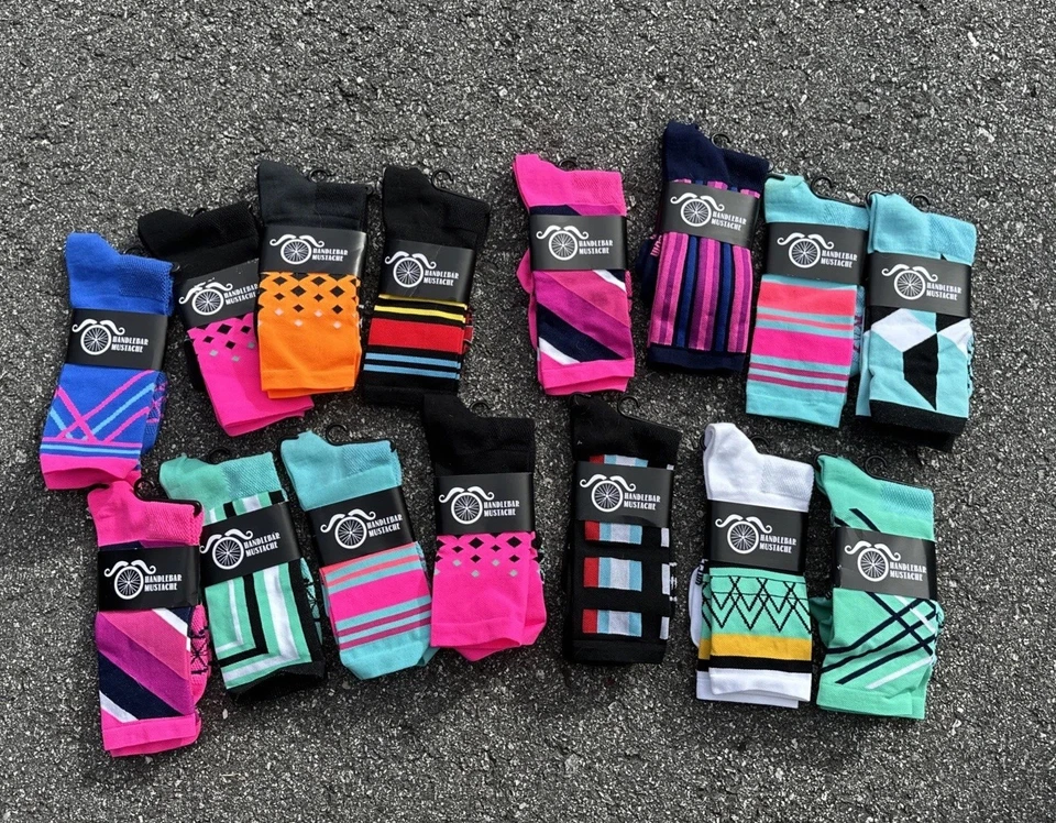 Calcetines de ciclismo manillar bigote para hombre talla L (paquete de 15) Foto 1 de 2