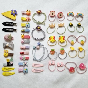 45 Pcs Kids Baby Girl Hair Clips Cute Hair Ties A Lot Style Animal Flowers Fruit - Picture 1 of 7