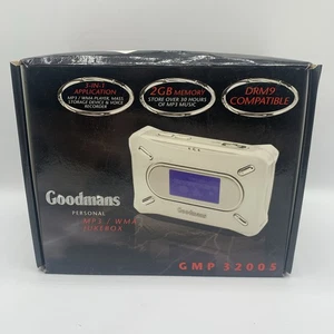 Goodmans Personal Mp3 wma Jukebox 2000s model With Box White And Silver - Picture 1 of 5