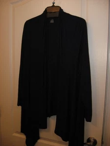 Carole Little,Dark Blue,Open Front Cardigan Sweater,Rayon/Spandex Knit,1X - Picture 1 of 8