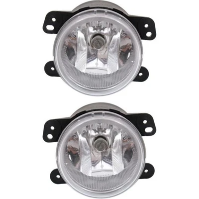 Set of 2 Clear Lens Fog Light For 2010-16 Jeep Wrangler (JK) LH & RH - Image 1 of 4