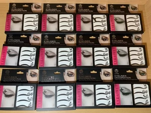 12 Boxes x 4-Pair Eyeliner Decoration Instant Stickers Temporary Tattoos Strip - Picture 1 of 4