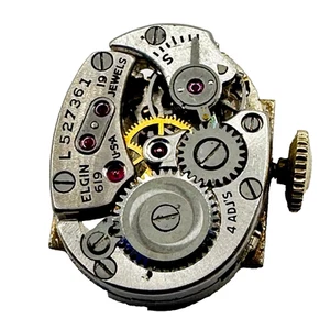 Elgin Mechanische 19J Armbanduhr Uhrwerk NUR FÜR TEILE 20-285 - Bild 1 von 3