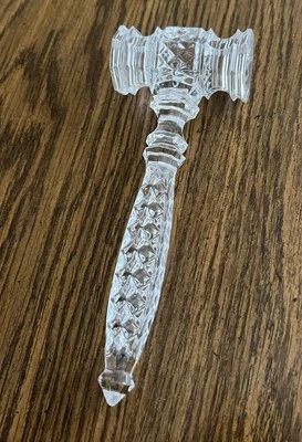 WATERFORD Crystal Glass Gavel (2 small Chip) - image 1 of 4