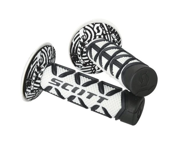 Empuñaduras completas Scott USA Diamond Waffle negras/blancas Foto 1 de 1