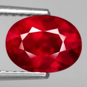 2.08Ct. Natural Gemstone Ruby Top Red Oval Madagascar Beautiful Sparkles Color! - Picture 1 of 7