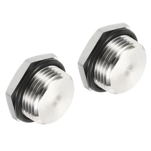 2pcs 3/4 NPT Male Plug Thread Hex Head Socket Solid Pipe Fitting Sealing Ring - Picture 1 of 6