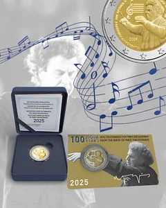 Greece, 2025, 2 Euro, Genius of Mikis Theodorakis, Proof & Coincard, Presale! - Picture 1 of 6