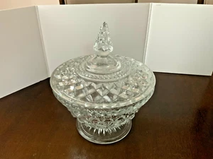 Vintage Wexford Classics Footed Compote Candy Dish w/box lid Ancor Hocking USA - Picture 1 of 8