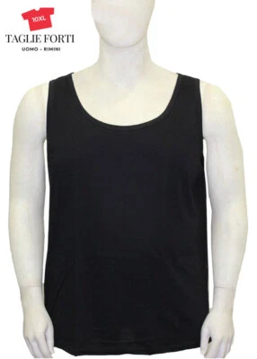 men's underwear PLUS SIZES tank top wide shoulder cotton jersey from 2 XL to 10  - Image 1 of 4