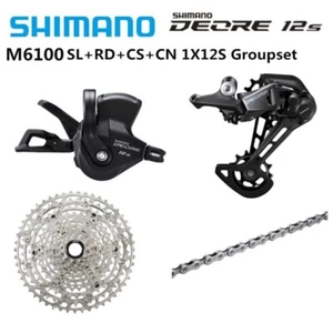 Shimano DEORE 12S M6100 4 piezas Grupo Desviador Cadena Casete Cambio Derecho - Imagen 1 de 1