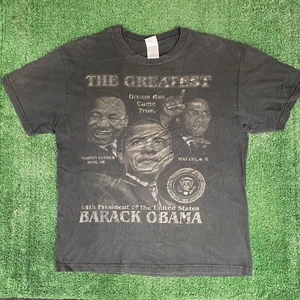 Vintage Y2K Barack Obama Shirt MLK President America Black History Political Tee - Picture 1 of 6
