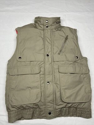 Chaleco con Capucha Park Place East De Colección Caqui/Rojo Relleno Cremallera/Botón a Presión S:Mediano Foto 1 de 4