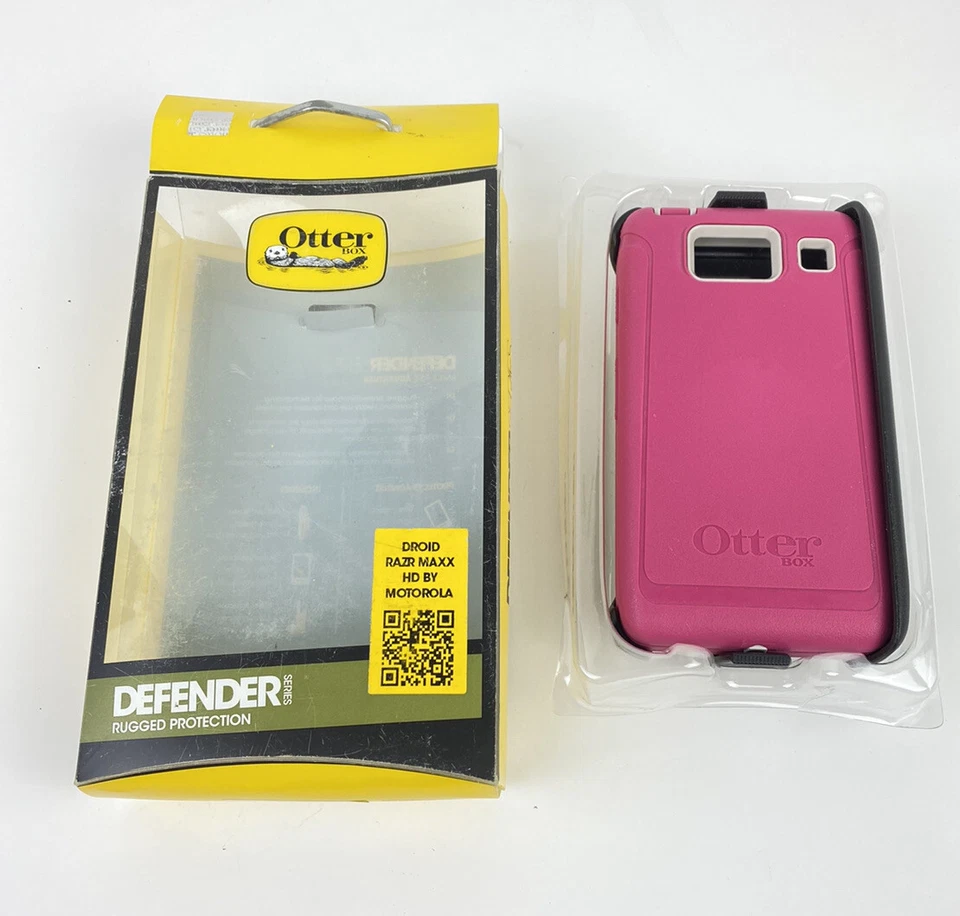 Otterbox Defender Series Pink Phone Case for Motorola Droid RAZR MAXX HD W Clip - Image 1 of 1