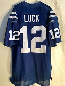 Reebok Authentic NFL Jersey Indianapolis Colts Andrew Luck Blue sz 54 - Picture 1 of 1