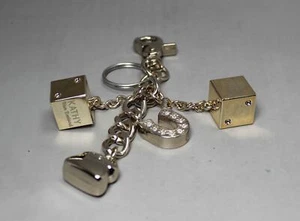 KATHY Van Zeeland Keychain Key Fob Charms Dice Horseshoe Bag - Picture 1 of 4