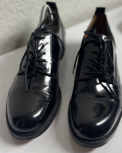 Scarpe eleganti donna Valentino Garavani nere in pelle stringate taglia UK 7 EU 40