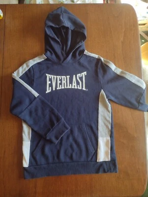 Everlast Sudadera con Capucha Juvenil Talla Grande 10/12 Azul Marino Gris Pullover con Bolsillo Frontal Foto 1 de 4