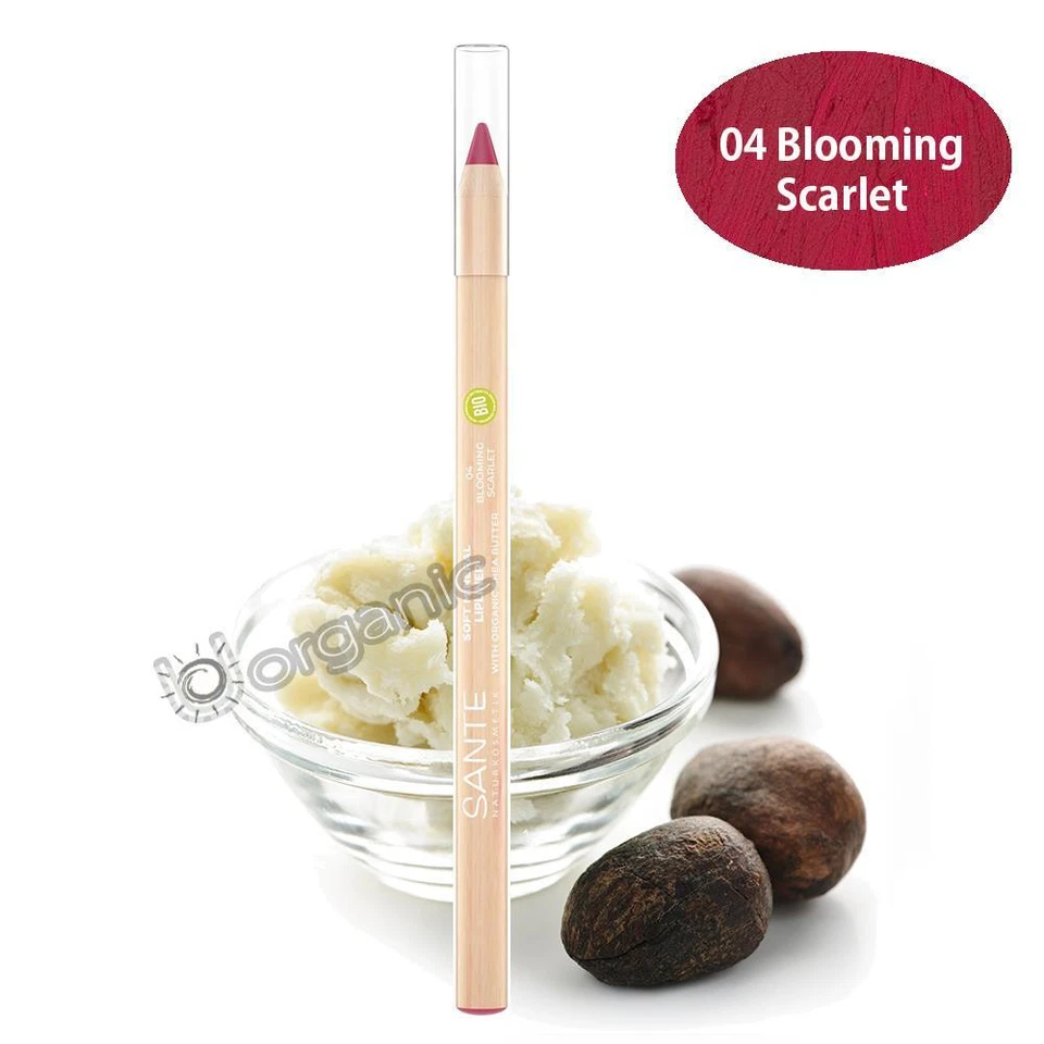 Delineador de labios mineral suave natural orgánico Sante 04 flor escarlata protege los labios Foto 1 de 1