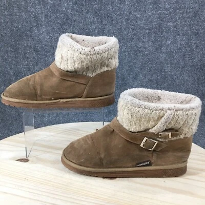 Botas MukLuks para mujer 9 Amee piel de oveja marrón imitación gamuza forradas lana informales tirar Foto 1 de 4