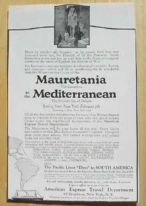 MAURETANIEN Nizza 1923 Anzeige - Bild 1 von 1