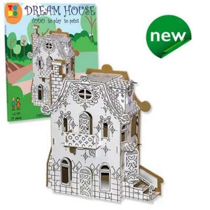 Maison de rêve en kit carton à colorier et à monter sans colle - 34 pièces - 26 - Foto 1 di 1