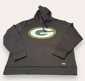 Green Bay Packers Hoodie Mens L Black Sweatshirt Team Apparel Pullover TX3 NFL - Foto 1 di 10