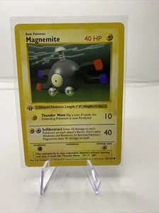 1. Edition Shadowless Magnemite 53/102 Pokemon Base Set Karte | LP - Bild 1 von 4