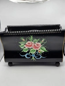 Vintage Tole Ware Metal Newspaper Magazine  Rack  - Picture 1 of 20