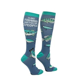 Calcetines de compresión divertidos para hombre I Like Fishing And Maybe 3 People - Imagen 1 de 8